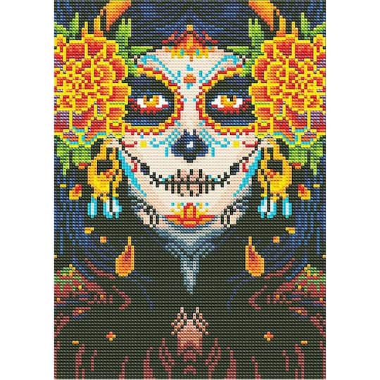Sparkly Selections Day of the Dead Woman Glow in the Dark Diamond Art Kit